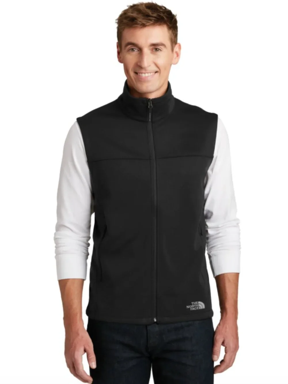 The North Face Men's Ridgewall Soft Shell Vest Black Fleece Small Zip